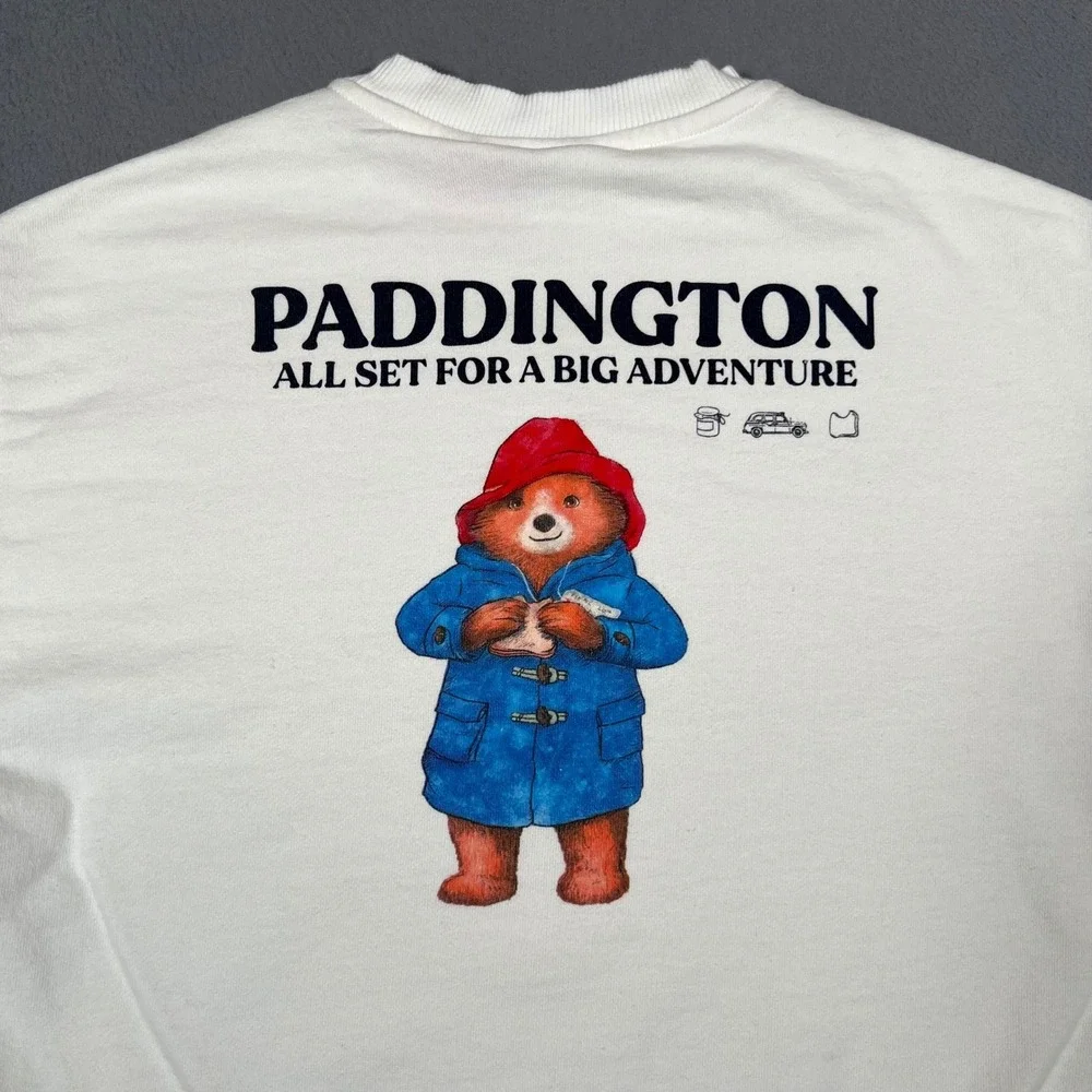 Zara Paddington Bear‎ Sweatshirt Kids 9-10 White All Set For A Big Adventure Top